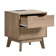 MoolSun Bedroom Furniture - Drawer Slides And Interlocking Pre Assembled, Easy To Assemble, Natural Oak