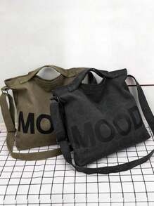 1pc Fashion Style Men Messenger Bag Canvas Letter Printed Shoulder Bag Casual Tote Bag Large Capacity Outdoor Crossbody Bag, Suitable For Office And Daily Use, Christmas Gifts Winter Christmas Laptop Gifts Fashionable Casual Thanksgiving Fall Travel Purse Holiday Storage Bag Sports Bag Bum Bag Belt Bag Rider Bag Fanny Pack Bag Hiking Student Multi-Functional Portable Dad Gifts Godard Side Bags Satchel Bag Hip Bag Bag Gifts Travel Essentials Bag Camping Sling Bag Summer Back To School Vacation Bag Pack Cross Body Bag Spring School Supplies