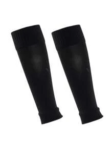 “男士压缩足球袖套 - 7/1 对男士运动腿套，吸湿排汗支撑护腿板”