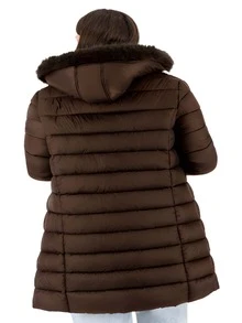 SAKERS OUTDOOR CLOTHING Sakers Women's Reversible Long Jacket Plus Sizes - Mocha Brown - View 2