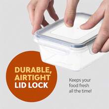 24pcs Clear Plastic Food Storage Containers With Lids Microwave Dishwasher Friendly - White - View 2