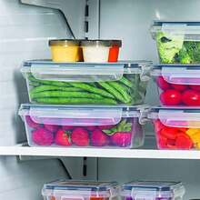 24pcs Clear Plastic Food Storage Containers With Lids Microwave Dishwasher Friendly - White - View 3