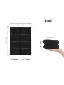 1 件可折叠徒步座垫,坐垫泡沫垫超轻防水适用于户外、露营、野餐、体育场 - 黑色 - 查看 7