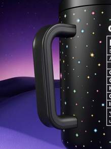 40 盎司带盖和吸管的玻璃杯，带手柄的不锈钢保温水瓶，真空保温水瓶，保温杯，礼品饮水杯，保冷 34 小时或保温 10 小时，便携，适合户外露营、徒步旅行、驾驶和汽车旅行（Gemini）