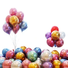 50 Metallic Balloon Balloons Various Colors Chrome Platinum Chrome Premium Size 5 And 9 Inches - 尺寸 5 什錦 - 查看 3