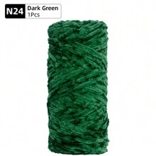 QJH 1pc/2pcs Velvet Chenille Yarn, Soft & Warm Hand Woven Yarn Thread, Perfect For DIY Crochet And Knitting Creative Projects, Ideal For Weaving Scarves, Blankets, Hats, Sweaters