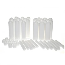 Essential Oil Aromatherapy Blank Nasal Inhaler Tubes ((Includes 10inhalers+10unscented Wicks) Empty Nasal Inhalers For Essential Oils Portable Aromatherapy Compact And Lightweight - White - View 1
