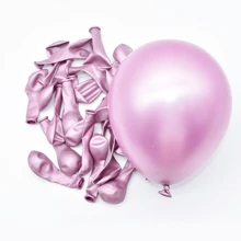 50 Metallic Balloon Balloons Various Colors Chrome Platinum Chrome Premium Size 5 And 9 Inches - Size 9 Hồng - Xem 3