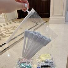 50 件装重型透明塑料拉链袋，带拉环 - 非常适合整理袜子、内衣等 - 适用于各种房间类型