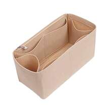 Bolso organizador de bolsos, organizador de insertos de bolso, organizador de bolso para bolso de tela grande - Beis - Ver 3