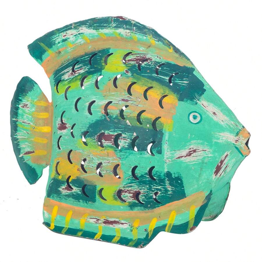 Signes Grimalt ORIGIN Home Decor Green Fish Sailor Candle Holder - Green Fish Figure - 24x30x9cm - Green - View 1