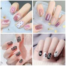 Biutee Nail Stamping Plates Kit, 15 Pcs Vintage Image Stamping Nail Plate Kit With 1 Stamper, 1 Scraper, 1 Storage Bag For Manicure Art Stamp - Multicolor - View 6