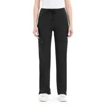 Yoga Scrub Pants Women Mid Rise Yoga Work Pants- Five Pocket Cargo Scrub Pant - màu đen - Xem 4