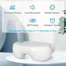 Eye Massager With Heat, Heated Eye Mask For Migraine Relief And Eye Care, Face Massager With 3 Massage Modes For Eye Strain Dark Circles Dry Eye, Ideal Gifts For Women And Men