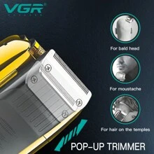 VGR Shaver Professional Face Bald Shaver Beard Trimmer Electric Razor Rechargeable Hair Trimmer Shaving Machine For Men V-332 - Multicolor - View 5