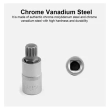 10pcs Socket Wrench 1/2 Internal Multi-Tooth Nuts M4-M18 Nut Set Socket Wrench Set Portable And High-Precision With Handle - Silver - View 6