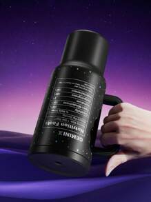 40 盎司带盖和吸管的玻璃杯，带手柄的不锈钢保温水瓶，真空保温水瓶，保温杯，礼品饮水杯，保冷 34 小时或保温 10 小时，便携，适合户外露营、徒步旅行、驾驶和汽车旅行（Gemini）