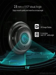 1 件装 1080P 高清 WiFi 隐藏式微型摄像机间谍摄像机便携式网络摄像机微型无线网络监视器，手机 APP 远程查看，循环录制，运动检测，警报推送，24 小时监控家庭、商店、老人、儿童、保姆 - 黑色 - 查看 5