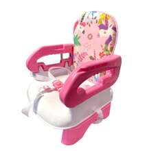 LADIDA Booster Seat And High Chair – Easy To Fold And Transport, Cute Pony Design | 151 - Mix colors - View 4
