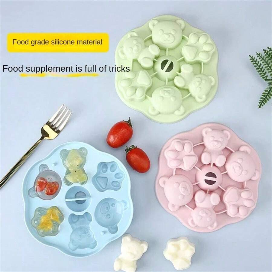 Baby Food Steamer Mold Set,  DIY Handmade High-Temperature Resistant Cartoon Baking Utensils - One Size - View 1