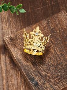 6 piezas Juego de mini coronas de princesa de aleación, decoración de pastel y suministros para fiestas, paquete de tiaras festivas para recuerdos y decoraciones de fiesta - Multicolor - Ver 7