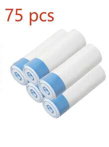 225 个抽绳垃圾袋，一次性垃圾袋，垃圾桶内衬，清洁用品，适用于厨房、客厅、浴室、办公室、酒店、卧室 - 白色 - 查看 12