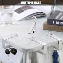 2/4 件户外桌布夹，爪式野餐桌布夹，室内，重型不锈钢盖夹，适用于派对婚礼家居餐厅露营配件 - 彩色 - 查看 8
