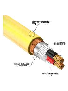 6m Professional Balanced XLR Cable Male - Female Steelpro - Yellow - View 5