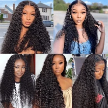 Kinky Curly Clip In Extension Human Hair Kinky Curly 8 Pcs With 18 Clips 4.23oz Clip Full Head For Women Brazilian Human Hair Natural Black Color 120g/Set - Natural Black - View 6