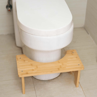 1pc Bamboo Toilet Stool Bamboo Wooden Foot Stool Adult Foot Stool Children Squat Pregnant Women Toilet Seat Stool Home Bathroom Decor Fall Decor Back To School