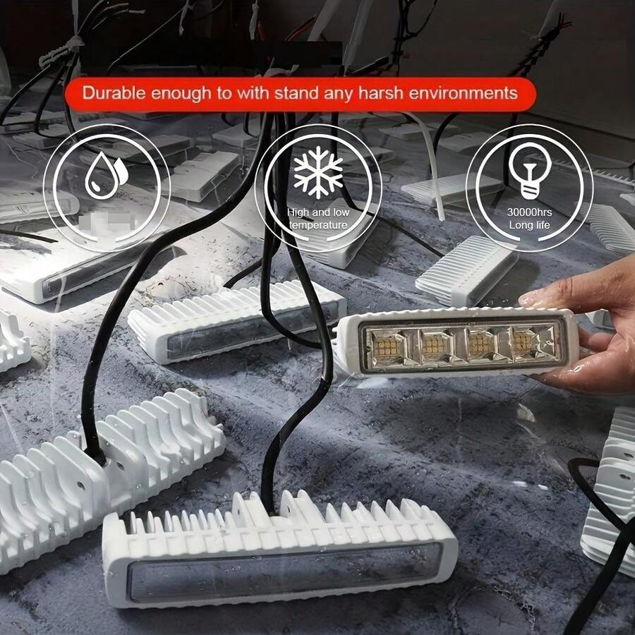 2pcs 72W 20000LM LED Work Light Bar, Led Fog Light 6 Inch Off Road