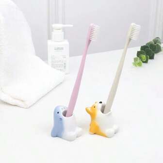 [1 Pack] Creative Toothbrush Holder, Cartoon Animal Toothbrush Base, Home Bathroom Storage Toothbrush Holder Home Bathroom Decor Fall Decor Back To School