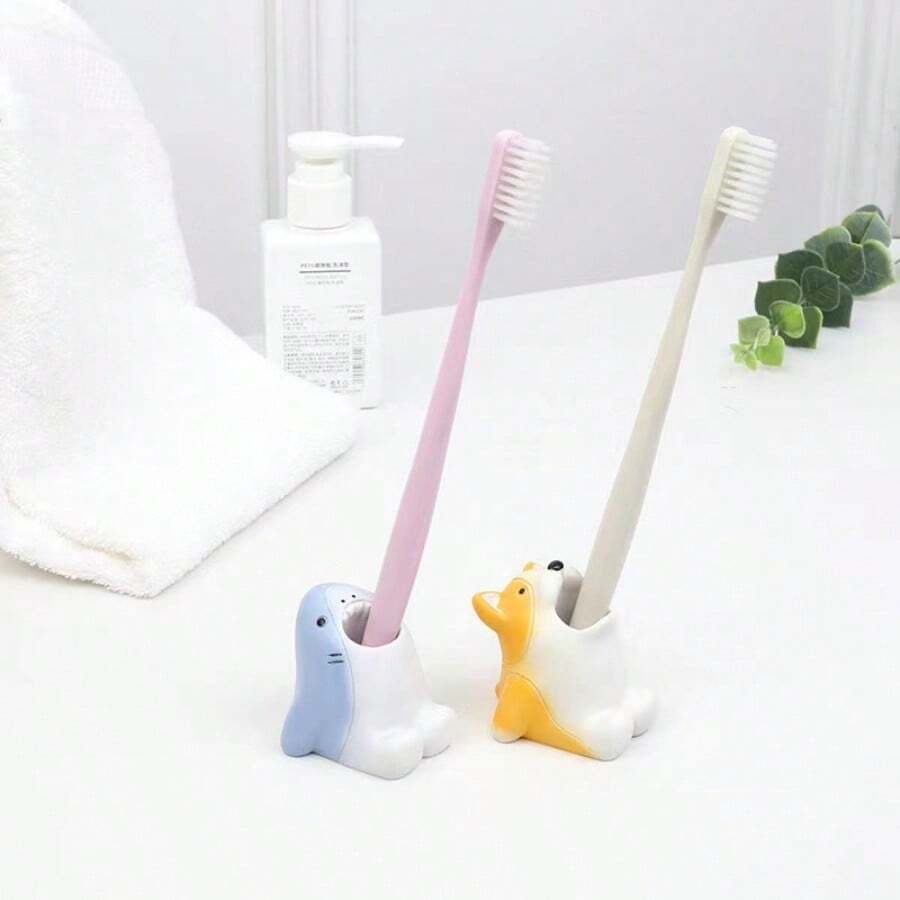 [1 Pack] Creative Toothbrush Holder, Cartoon Animal Toothbrush Base, Home Bathroom Storage Toothbrush Holder Home Bathroom Decor Fall Decor Back To School