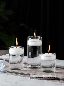 1 套玻璃烛台，浮动烛台，欧式情人节浪漫烛台，适用于烛光晚餐、生日派对、酒店宴会、婚礼，可放置浮动蜡烛、房间装饰、礼物