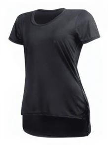 TH6 Kit 4 Women's Dry Fit Polyester T-Shirts With Butt Cover And UV Protection - Đen/Xám/Trắng/Hồng - Xem 2