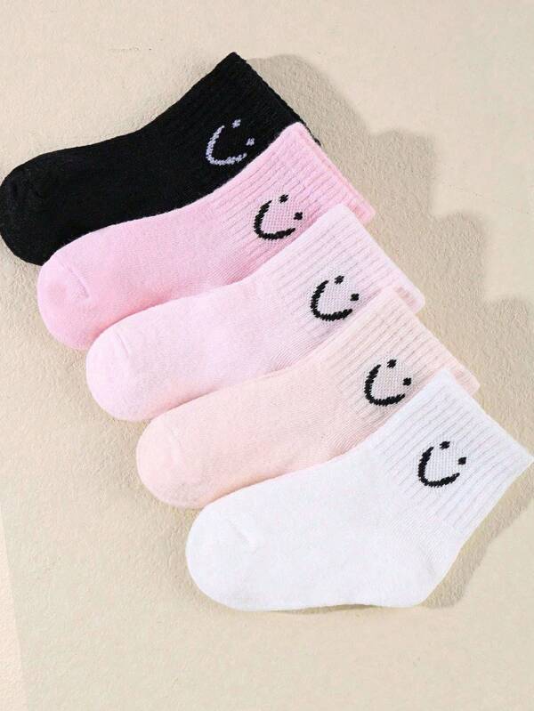 Five Pairs, Baby Darling Female Socks, At Home, Go Out, Suitable For Daily Wear