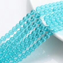 Environ 50 pièces Fil de perles en cristal clair de 8 mm, perles de verre pour la conception de bracelets, colliers, décoration de rideaux