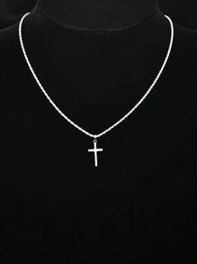 SYMFNY 1 件 925 纯银简约花朵和吊坠项链，适合男士，适合不同场合