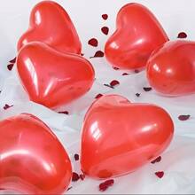 10-200 个 10 英寸红色心形乳胶气球,适用于情人节、生日、婚礼、周年纪念、主题派对、订婚、家居装饰、派对用品 - 紅色 - 查看 10