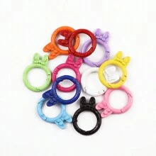 5 pièces Crochet à pression de forme de cœur, pomme, fleur, nœud papillon de couleurs mélangées, porte-clés, fabrication de bijoux DIY, accessoires de sac