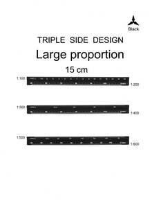 15cm Aluminum Alloy Multi-Scale Ruler, Includes Metric, Architectural And Engineering Scales,Rulers - Multicolor - View 8