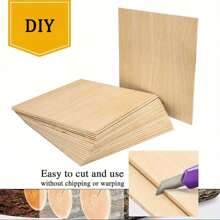 10pcs/5pcs/1pc Blank Wood Chips 2mm Plywood, 12 X 12 Inch Wood Crafts, Laser Cutting, Engraving, DIY Art, Painting, Smooth Surface - Unfinished Square Planks For Laser Cutting, Wood Burning, Building Models, Dyeing
