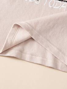 男童卡通动物印花保暖内衣套装，适合春秋季的保暖睡衣 - 棕色 - 查看 7