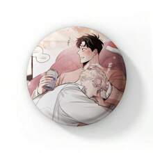 58mm 全新韩国 BL 动漫玫瑰和香槟漫画纽扣别针男孩爱漫画凯撒·温胸针徽章包装饰粉丝收藏最佳礼物 - 58mm - 查看 14