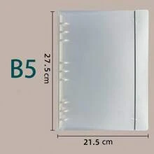 1 件 PP 磨砂半透明或黑色活页夹环活页笔记本封面适用于 A4、A5、A6、A7、A8、B5 环状计划簿封面或 5 件 A6、5 件 A5、返校、学校用品 - 無色 - 查看 6