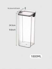 1入組透明多功能食物貯藏寵物便攜防塵食物儲藏盒