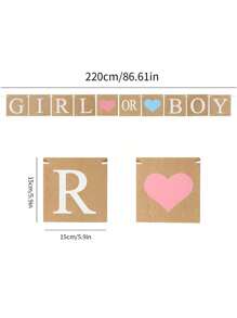 1 pezzo/2 pezzi/Set Banner per la scoperta del sesso del bambino Boy or Girl in carta kraft vintage per decorazione festa festa di nascità