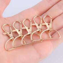 10pcs Swivel Clasp Lanyard Snap Hooks Keychain Clip Hook Metal Lobster Claw Clasps For Lanyard Key Rings Crafting Purse
