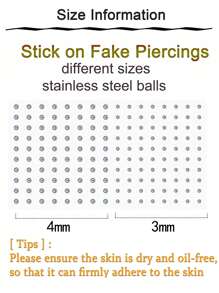 Fake Piercings Fake Face Piercing Fake Lip Stud Fake Nose Stud Stick On Fake Bridge Eyebrow Piercing Fake Eyebrow Ring Fake Piercing Balls Face Gems Hair Gems Hair Jewels Face Jewels Eye Jewels Stick On Hair Gems Sticky Hair Rhinestones Face Rhinestones For Prom Halloween Music Festival