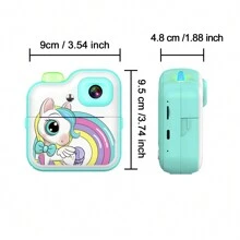 Kids Camera Instant Print, Toddler Camera Instant Print Toys, Unicorn Digital Print Camera With Dual Lens, 1080 P Children Printable Camera, Selfie Camera Christmas Birthday Gifts For Girls Boys Age 3-12 - Multicolor - View 10